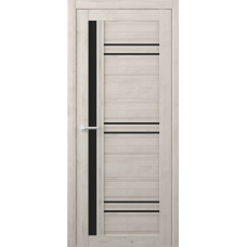 Дверь межкомнатная ALBERO West НЕВАДА Кремовый, стекло черное Дверь межкомнатная ALBERO West НЕВАДА Кремовый, стекло черное